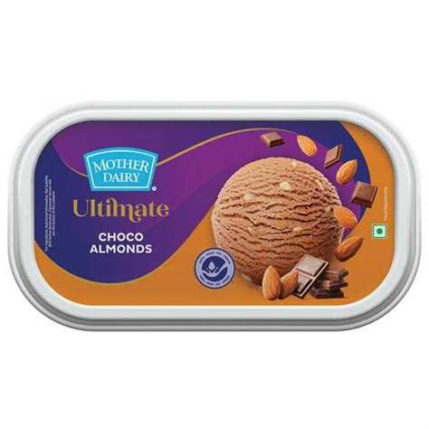 Mother Dairy Ultimate Choco Almonds Ice Cream 1 L (Tub) - JioMart