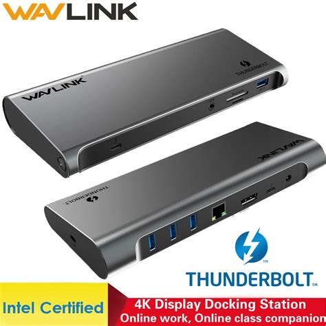 Thunderbolt 3 4K Display Docking Station USB C 4K DisplayPort Power Delivery Gigabit Ethernet ...