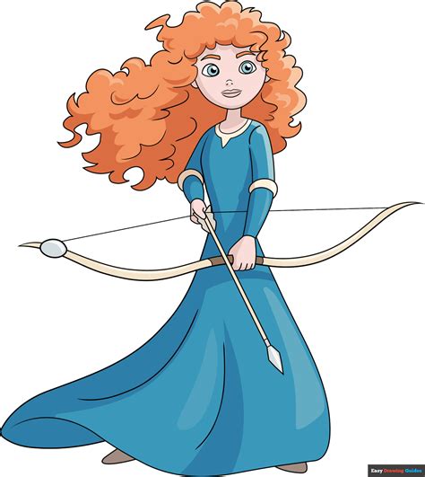 How to Draw Merida from Brave - Really Easy Drawing Tutorial