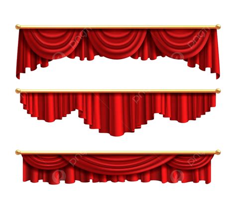 Curtains Red Clipart Hd PNG, Red Curtains Realistic Curtain Luxury, Stage, On, Interior PNG ...