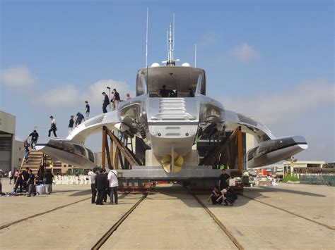 42.5m trimaran yacht Adastra ashore — Yacht Charter & Superyacht News