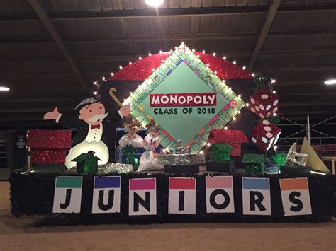 Junior Homecoming Float Gridley High School Monopoly Board Game Theme ...