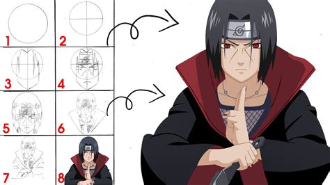 How To Draw Itachi Uchiha Step By Step Naruto Characters Anime Draw | Images and Photos finder