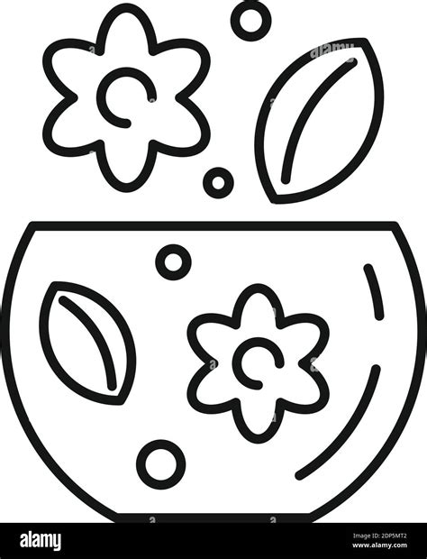 Spa flower pot icon, outline style Stock Vector Image & Art - Alamy