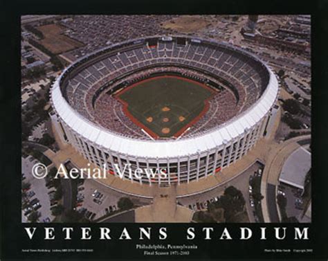 Veterans Stadium Aerial Poster 1 - the Stadium Shoppe