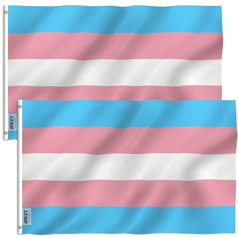 ANLEY Pack of 2 Fly Breeze 3x5 Foot Transgender Flag - Vivid Color and ...