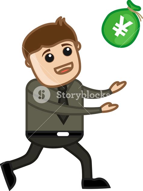 Greedy Man - Vector Illustration Royalty-Free Stock Image - Storyblocks