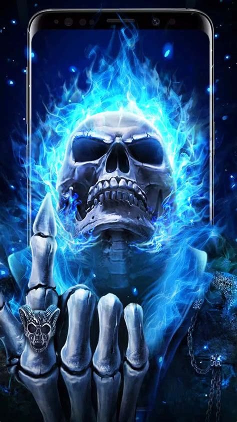 Download “Behold the Power of the Flaming Skull” Wallpaper | Wallpapers.com