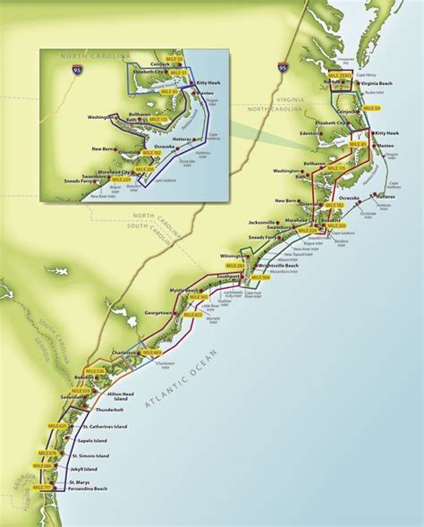 Intracoastal waterway map south carolina