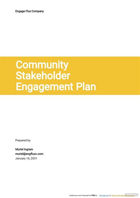 Project Stakeholder Engagement Plan Template - Google Docs, Word, Apple Pages, PDF | Template.net