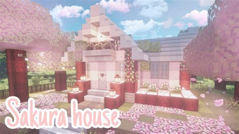 𝙰𝚎𝚜𝚝𝚑𝚎𝚝𝚒𝚌 𝙷𝚘𝚞𝚜𝚎 𝚘𝚏 𝚂𝚊𝚔𝚞𝚛𝚊 | Sakura house, Minecraft houses, Minecraft