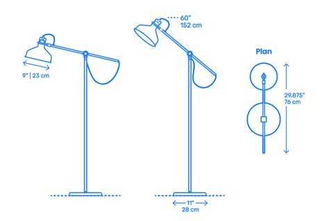 IKEA Ranarp Floor Lamp Dimensions & Drawings | Dimensions.Guide