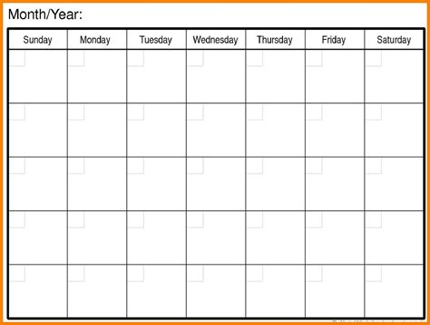 Free Word Calendar Templates - Customize and Print