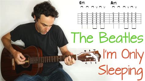 I'm Only Sleeping - The Beatles - guitar lesson / tutorial / cover with tabs and chords Acordes ...