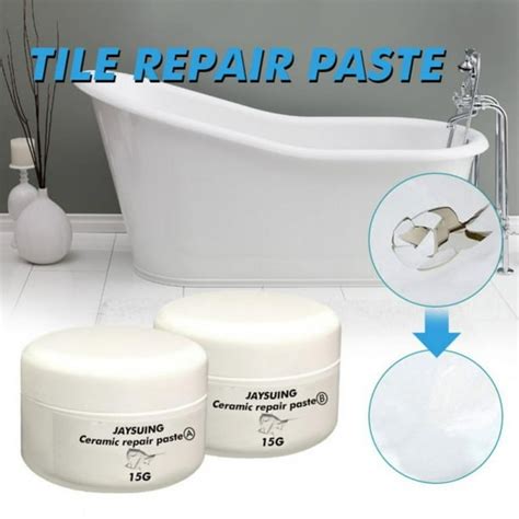 Yinrunx Bathtub Fiberglass Repair Kit Grout Sealer Ceramic Tile Drywall Repair Kit Shower Stall ...