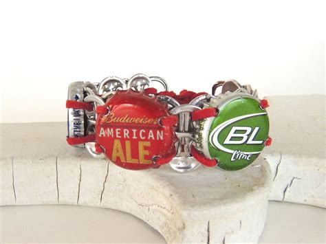 Beer Bracelet - SODA TAB WRISTBAND - red, blue, green - unisex ...