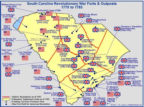 South Carolina in the American Revolution - The Known Forts