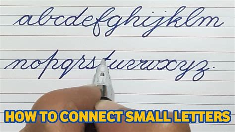 CURSIVE writing | How to connect small letters | For beginners - YouTube