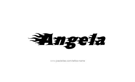 Angela Name Tattoo Designs