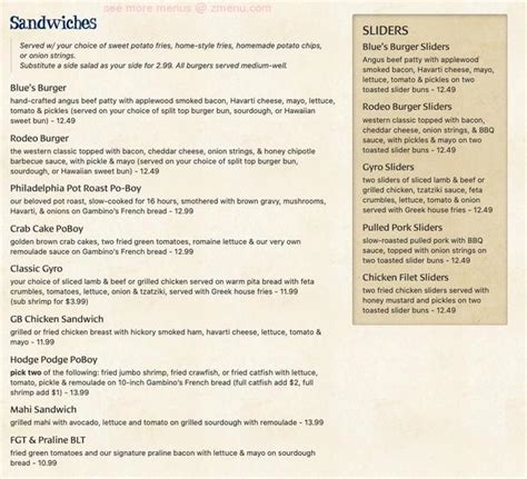 Online Menu of Georgia Blue Restaurant, Brookhaven, Mississippi, 39601 ...