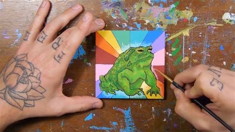 Time Lapse Acrylic Painting: Bufo Alvarius, psychedelic love toad! - YouTube