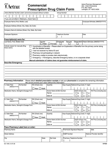 Aetna Rx Reimbursement Form - Fill Out and Sign Printable PDF Template | airSlate SignNow