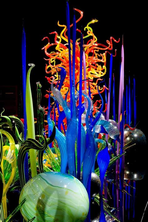 “Mille Fiori” (Italian for “a thousand flowers”) demonstrates Chihuly’s penchant for organic ...