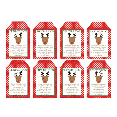 Reindeer Food Free Printable Tags | The Party Darling