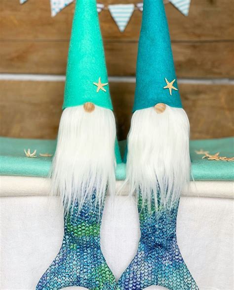 Mermaid gnomes | Gnomes crafts, Gnomes, Gnome patterns