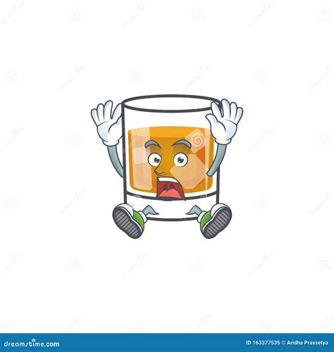 Whiskey in the Glass with Successful Mascot Stock Vector - Illustration ...