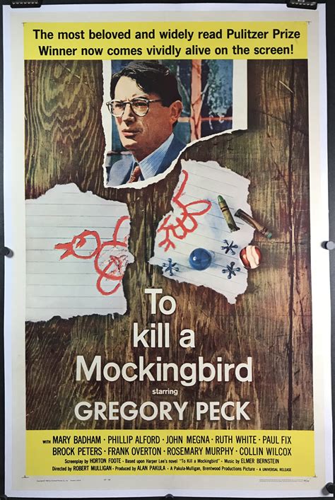 TO KILL A MOCKINGBIRD, Original Gregory Peck Movie Poster - Original Vintage Movie Posters