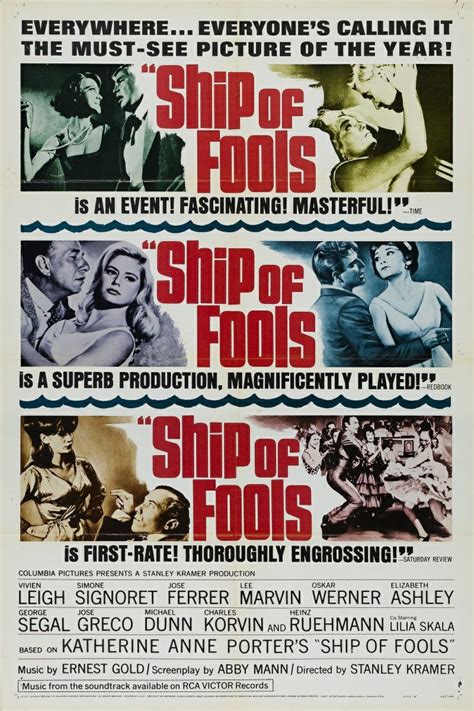 Ship of Fools, 1965 | Carteles de cine, Carteles de películas, Cine