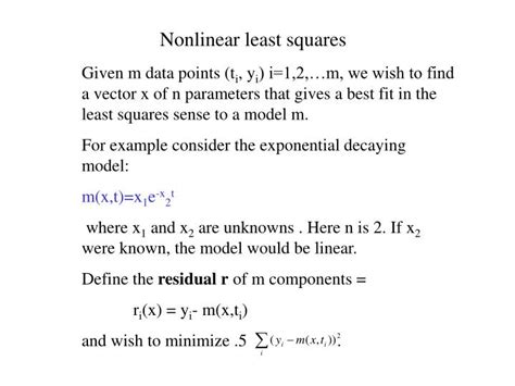 PPT - Nonlinear least squares PowerPoint Presentation, free download - ID:3553449