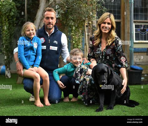 Ben Fogle and his wife Marina, with their son Luda and daughter Iona ...