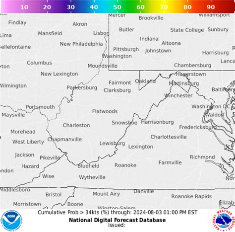 NOAA Graphical Forecast for West Virginia