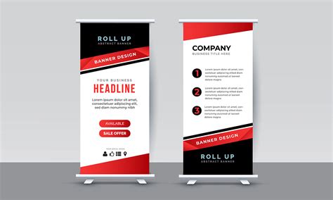 Modern Roll Up Banner Design Template, Vertical, Abstract Background, Pull Up Design Vector ...