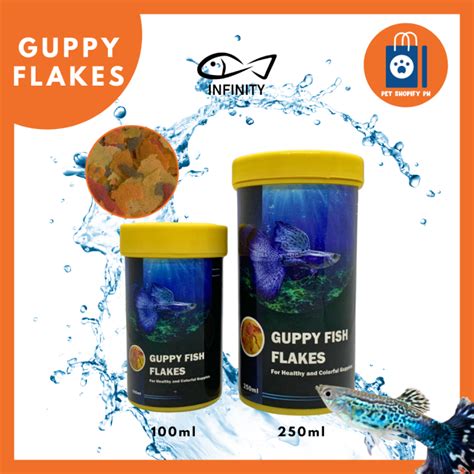 INFINITY GUPPY FISH FLAKES/FISH FOOD FLAKES/SMALL FISH FLAKES ...