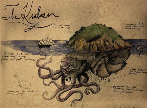 Kraken- Norse myth: usually described as a giant octopus that is so enormous that it is often ...