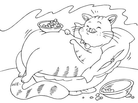 Fat Cat coloring page - Coloring Pages 4 U