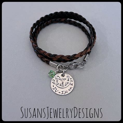 Custom Medical Alert Bracelet, Leather Medical ID, Stainless Steel ...