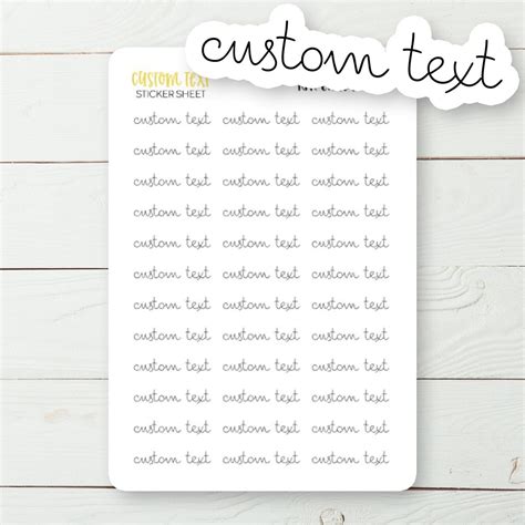 Custom Word Stickers V2 Personalized Stickers Personalized - Etsy