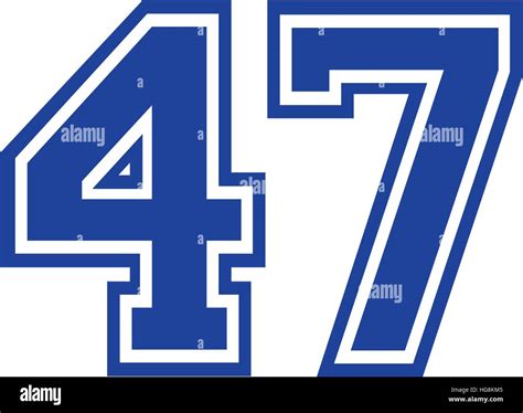 Fourty-seven college number 47 Stock Vector Image & Art - Alamy