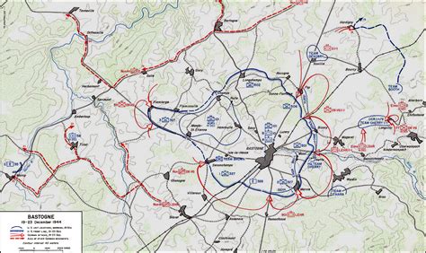 [Map] Map of the Bastogne, Belgium area, 19-23 Dec 1944 | World War II Database