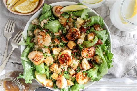 Scallop Salad with Bacon Vinaigrette | Scallops | Jenny Shea Rawn