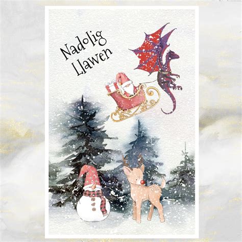 Welsh Christmas Card, Funny Welsh Christmas Card. – Saddlemount Cards