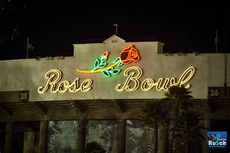 rose bowl stadium | Rose Bowl Stadium Logo at Night Bowl Logo, Rose ...