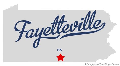 Map of Fayetteville, PA, Pennsylvania