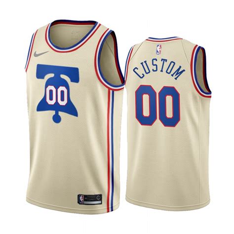 2020-21 Philadelphia 76ers Custom Earned Edition Cream #00 Jersey – Nyjerseys.store