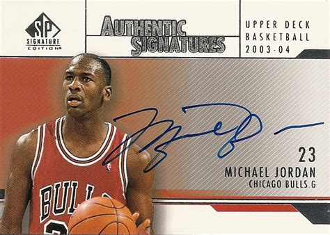 Michael Jordan 2003/04 UD SP Autographed Basketball Card