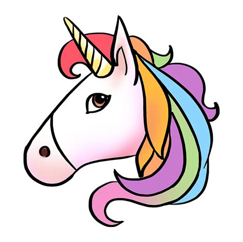 How to Draw a Unicorn Emoji - Really Easy Drawing Tutorial